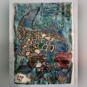 🎨SOLD Fish Watercolor Painting 🖼